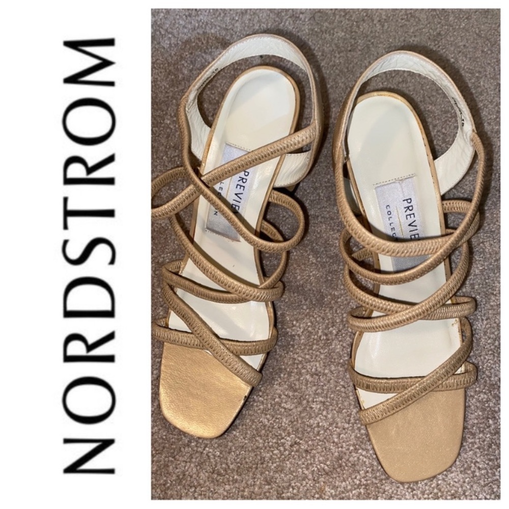 Strappy Heels Nordstrom Like New Leather
